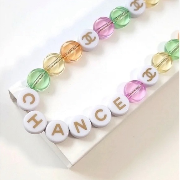 ✨CHANEL Chance Key Chain Cellphone Charm Beaded Logo - Picture 1 of 12